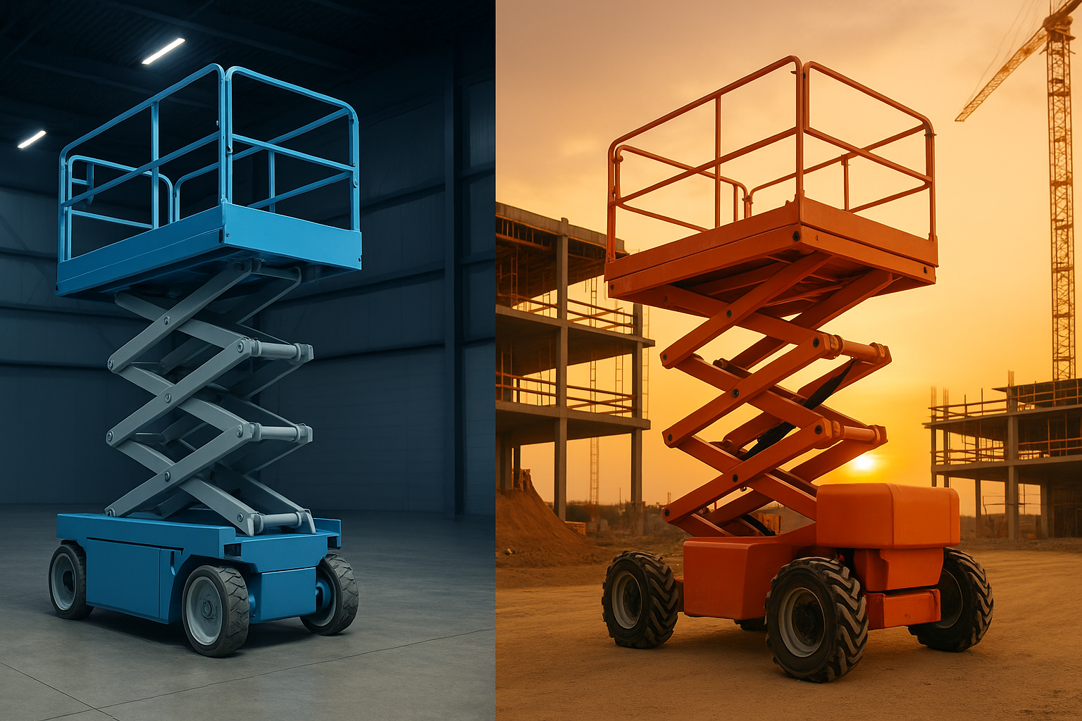 Electric vs diesel scissor lifts